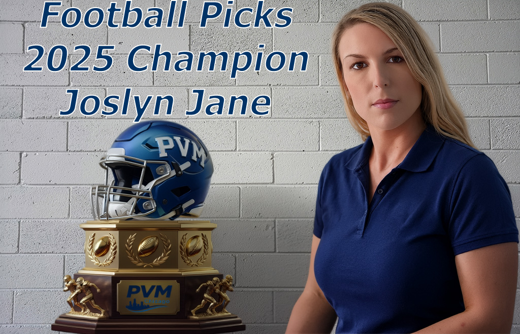 Joslyn Jane Wins PVM Football Picks Championship PVM Chicago Joslyn Jane Wins PVM Football Picks Championship PVM Chicago