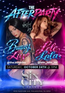 Lele Lala and Bunny Luv to Appear at Sin City Cabaret in Philadelphia on October 24